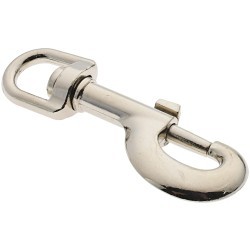 Value Collection 67790386 Eye Bolt Snap, 1/2 in Eye ID, 110 lb Work, 440 lb Breaking, Nickel Plated